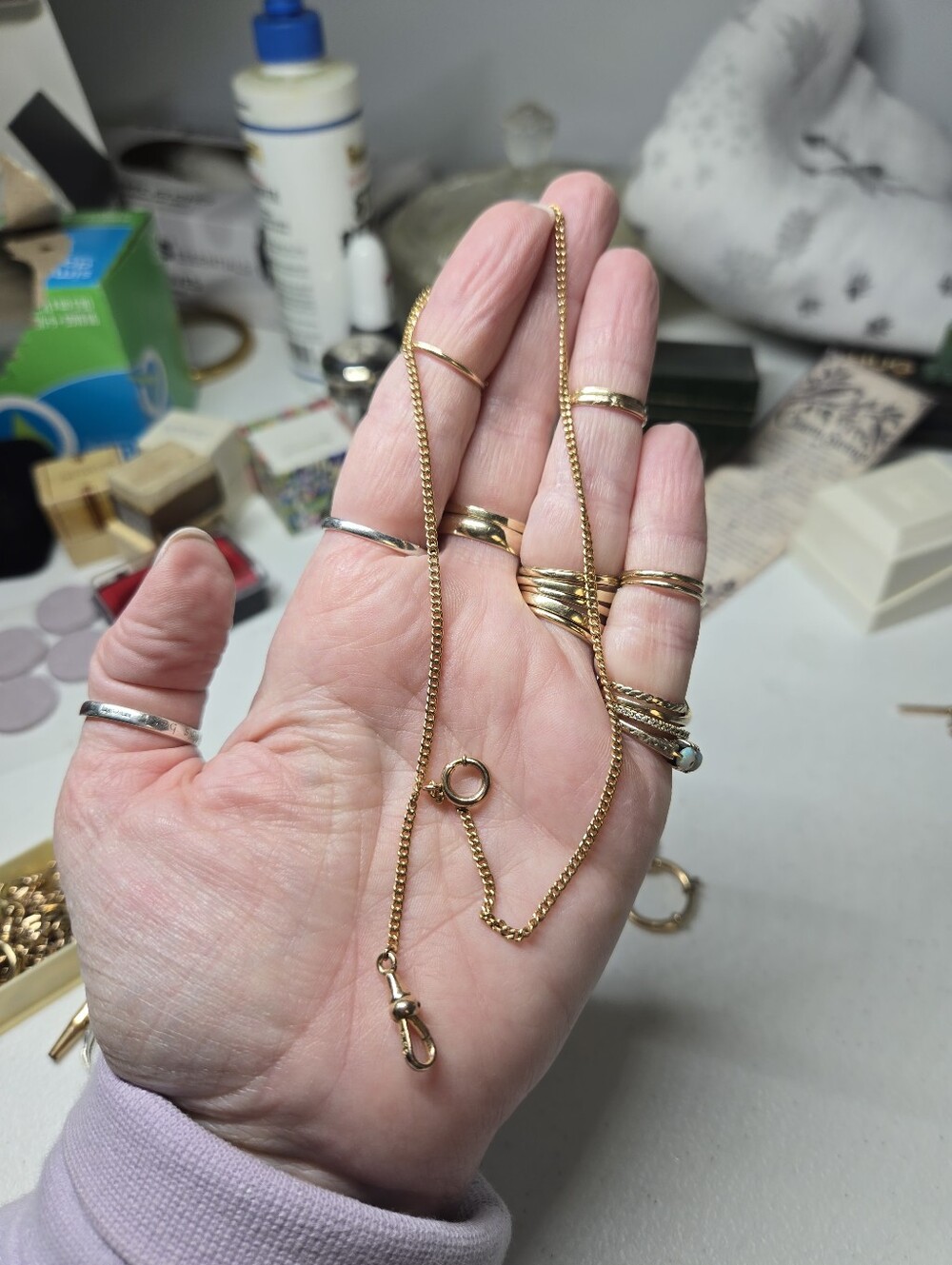 Victorian Gold Filled Watch Chain Necklace - Women's Jewelry